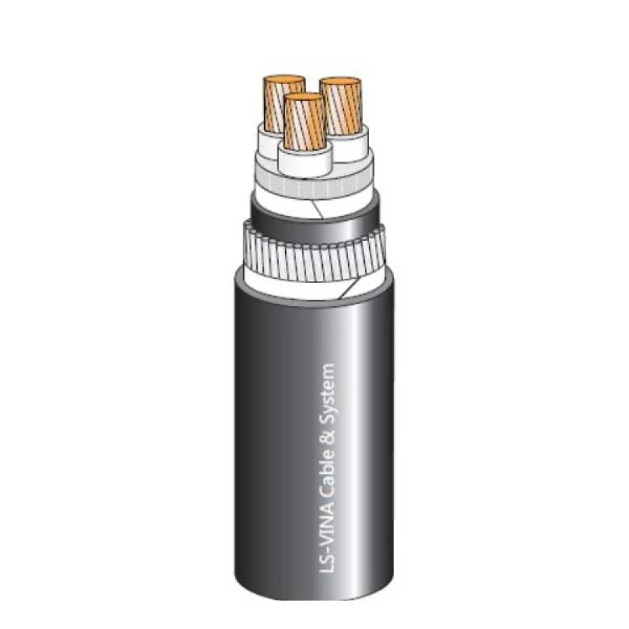 Cáp LS VINA 0.6/1(1.2)kV cách điện PVC 3 lõi